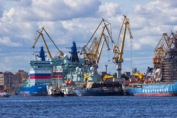 São Petersburgo Rússia Julho 2021 Quebra Gelos Nucleares Rosatomflot Ural Fotografia De Stock