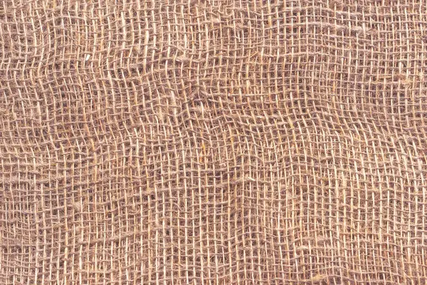 Burlap Natural Com Grandes Células Textura Tecido Grosso Com Malha — Fotografia de Stock