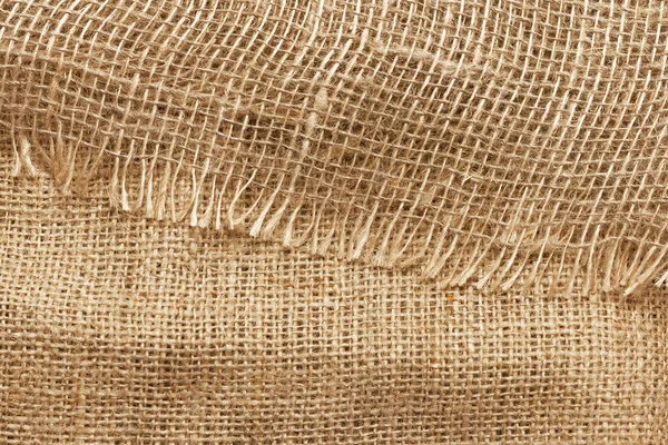 Natural Burlap Large Cells Texture Coarse Woven Fabric Mesh Fibers — Stock Photo, Image