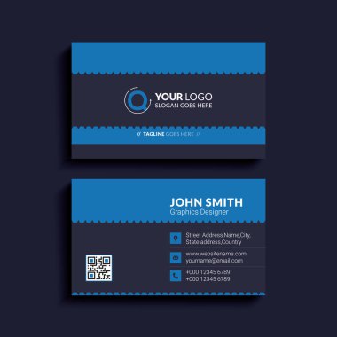 Kullanıcı arayüzü ile modern basit kart şablonu