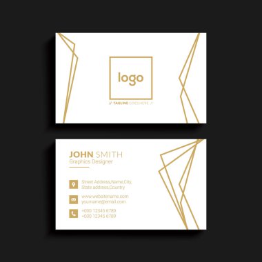 Şirket kartviziti tasarım şablonu. Vektör çizimi. EPS10