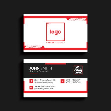 Şirket kartviziti tasarım şablonu. Vektör çizimi. EPS10