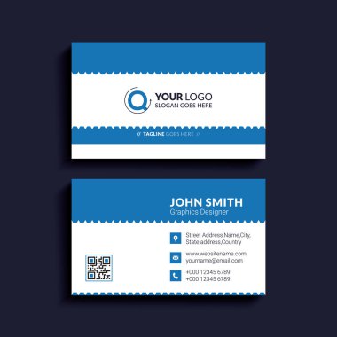 Şirket kartviziti tasarım şablonu. Vektör çizimi. EPS10