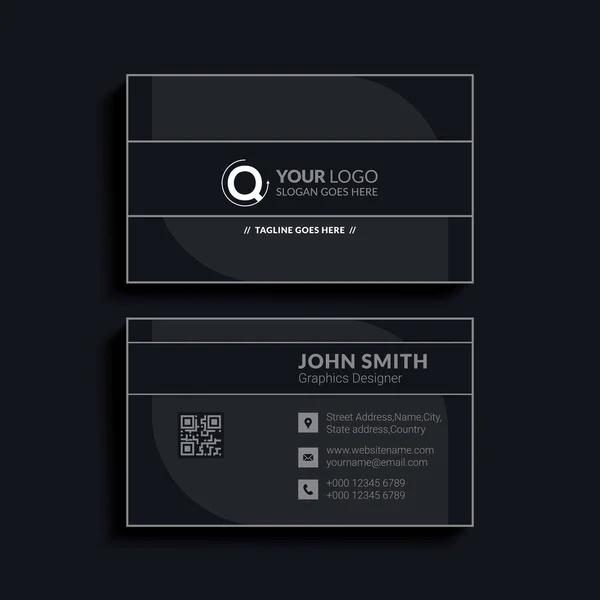 Modernes Design Für Visitenkarten Abstrakt Kontaktkarte Für Das Unternehmen Zweiseitiger — Stockvektor