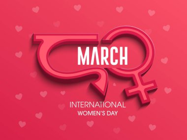 8 Mart, Mutlu Kadınlar Günü zarif afişi. Uluslararası Kadınlar Günü için davetiyeler, Anneler Günün kutlu olsun. Eps10 vektör illüstrasyonu.