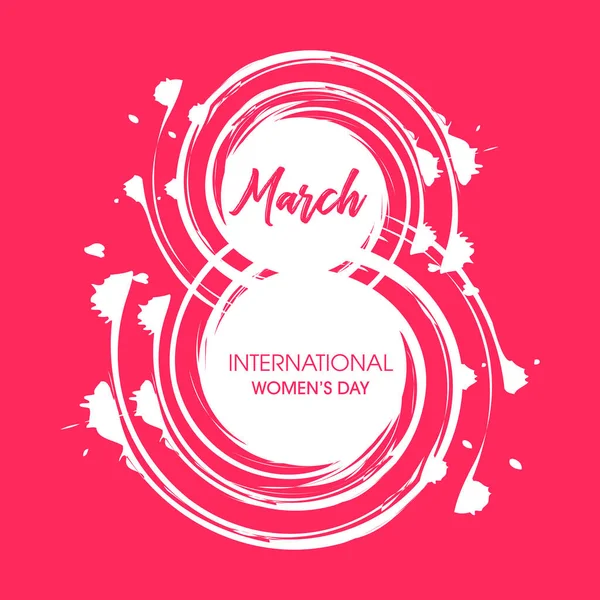Mars Journée Internationale Femme Carte Vœux Modèle Contexte Pour Journée — Image vectorielle
