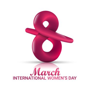 8 Mart, Mutlu Kadınlar Günü zarif afişi. Uluslararası Kadınlar Günü için davetiyeler, Anneler Günün kutlu olsun. Eps10 vektör illüstrasyonu.