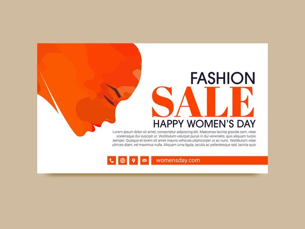 March Illustration Happy Women Day Greetings Background Vector Template Women — Stock Vector