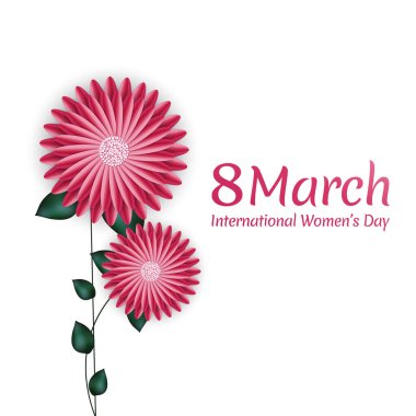 8 Mart, Mutlu Kadınlar Günü zarif afişi. Uluslararası Kadınlar Günü için davetiyeler, Anneler Günün kutlu olsun. Eps10 vektör illüstrasyonu.