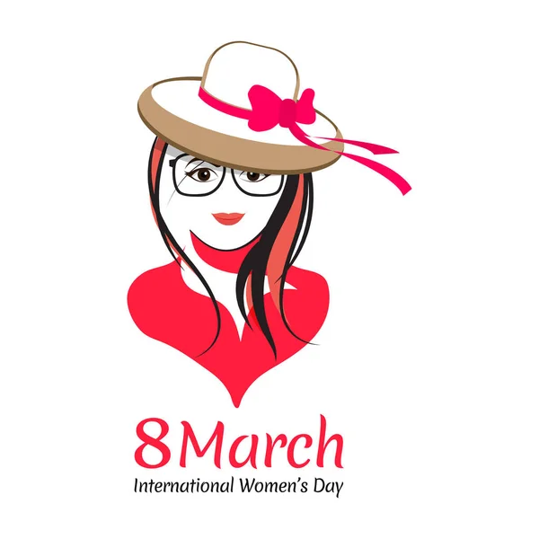 Março Conceito Internacional Ilustração Vetor Dia Das Mulheres Modelo Bandeira —  Vetores de Stock