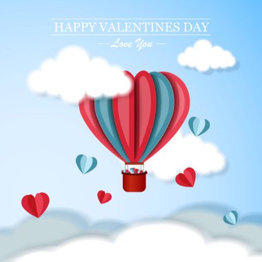 Mutlu sevgililer günü tipografi vektör tasarımı arka planda kalp şekli. Vektör illüstrasyonu.