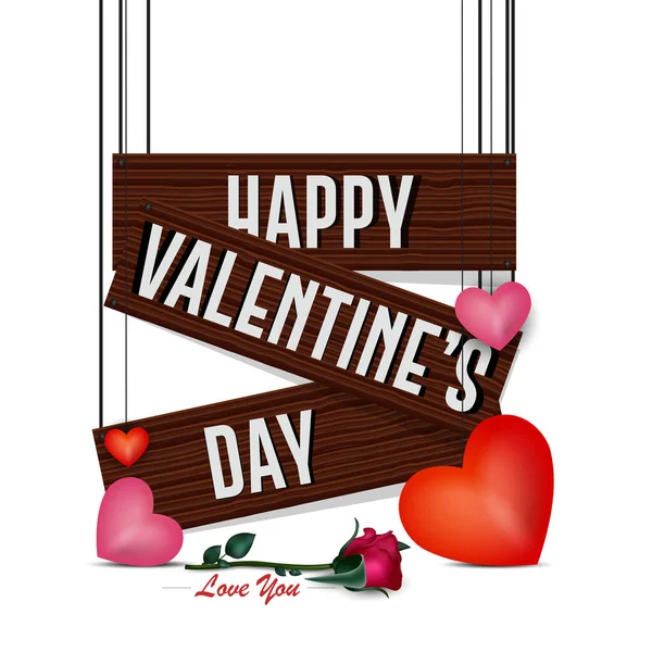 Feliz Día San Valentín Tipografía Vector Diseño Forma Del Corazón — Vector de stock