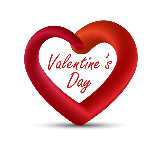 Fondo San Valentín Con Corazón Tipografía Ilustración Vectorial Fondos Pantalla — Vector de stock