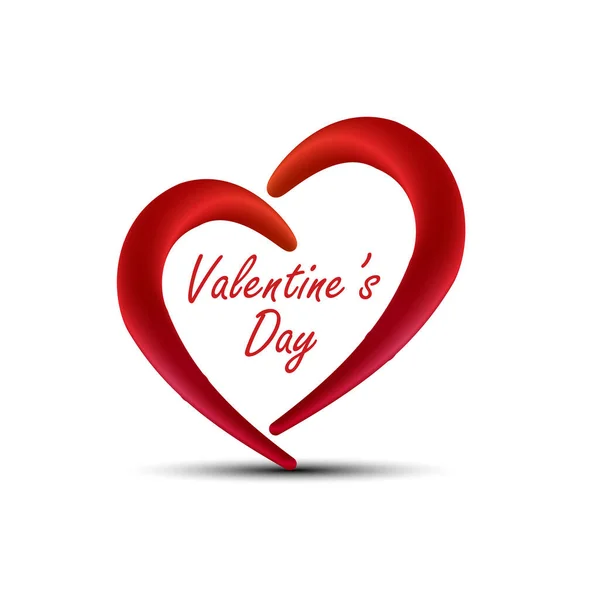 Fondo San Valentín Con Corazón Tipografía Ilustración Vectorial Fondos Pantalla — Vector de stock