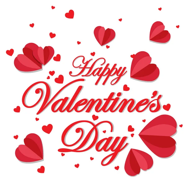 Feliz Tarjeta Felicitación Romántica San Valentín Concepto San Valentín Fondo — Vector de stock