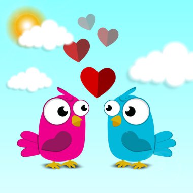 Sevgililer Günü 'nün kalbi. Bir sürü sevgililer günü kalbi olan dekoratif bir kalp. Vektör çizimi. Sevgililer Günü çizimleri ve tipografi öğeleri