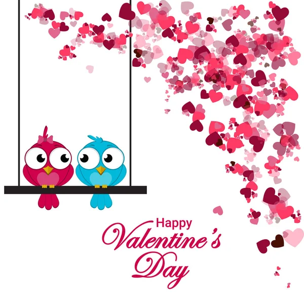 Gelukkige Valentijnsdag Vector Achtergrond Template Valentine Begroetingstekst Met Hartelementen Achtergrond — Stockvector