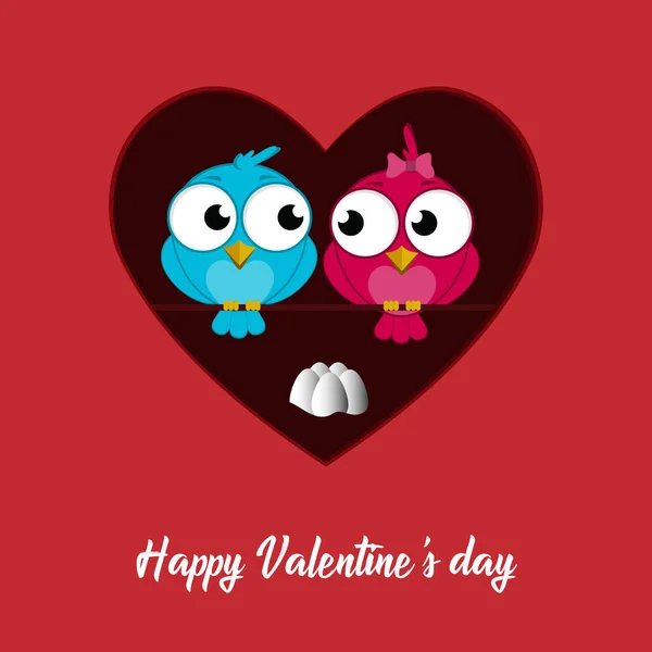 Happy Valentines Day Vector Background Template Valentine Greeting Text Heart — Stock Vector