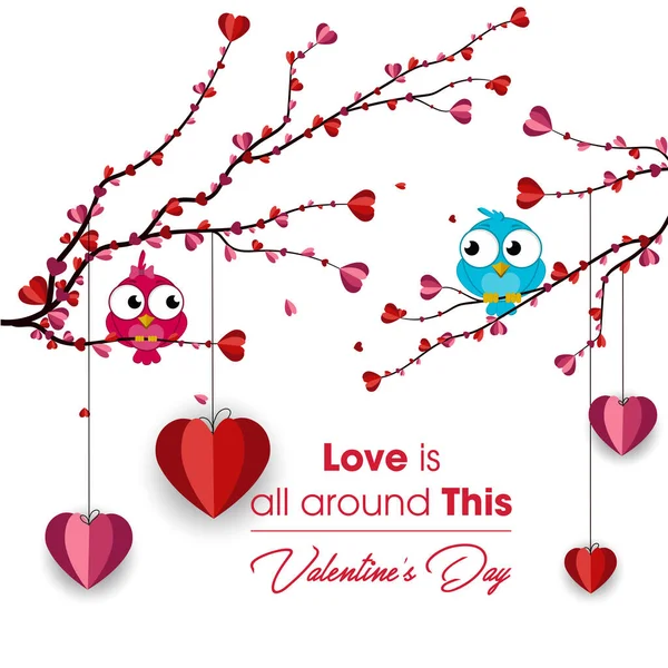Frohe Valentinstage Vektor Hintergrundvorlage Valentinstag Grußtext Mit Herz Elementen Hintergrund — Stockvektor