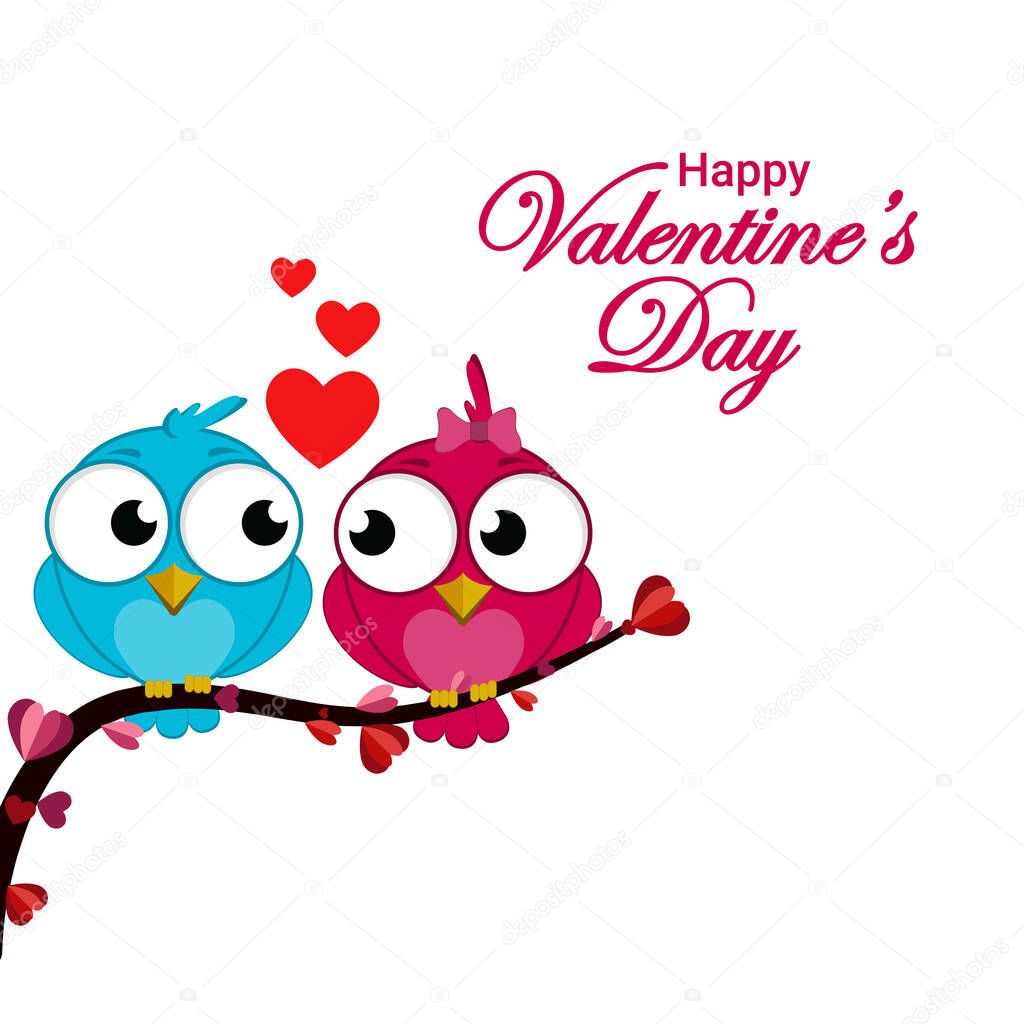 Happy valentines day vector background template. Valentine greeting text with heart elements in background. Vector Illustration.