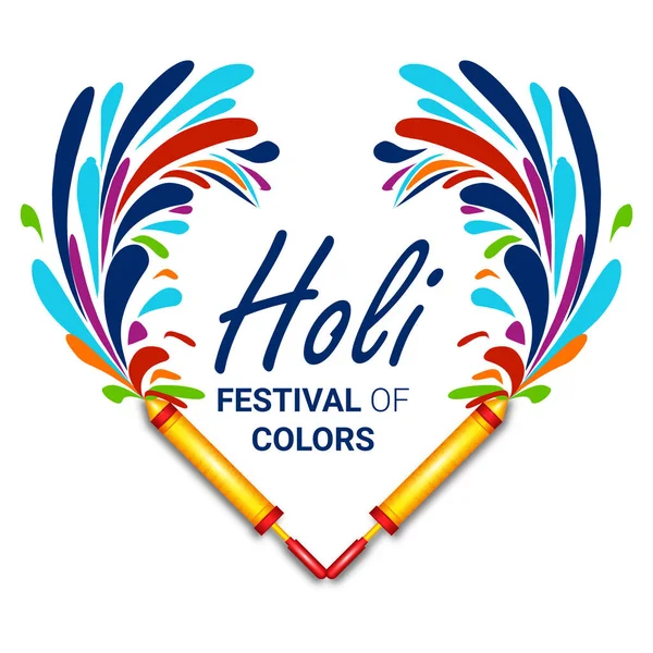 Festival Indio Colores Diseño Celebración Happy Holi — Vector de stock