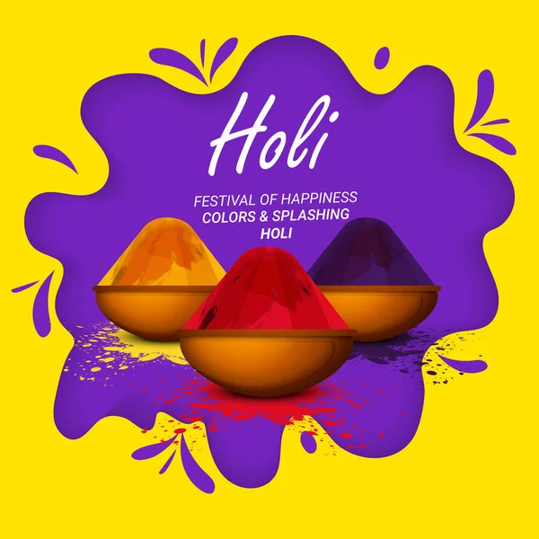 Happy Holi Oslava Indický Festival Barev — Stockový vektor