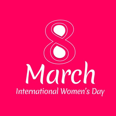 8 Mart, Mutlu Kadınlar Günü zarif afişi. Uluslararası Kadınlar Günü için davetiyeler, Anneler Günün kutlu olsun. Eps10 vektör illüstrasyonu.