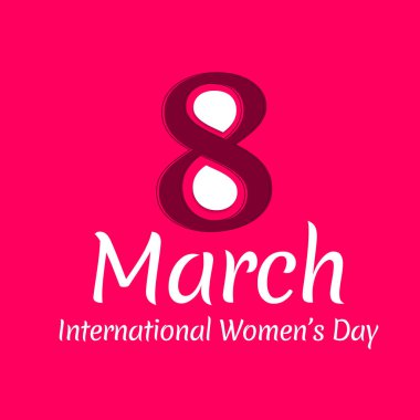 8 Mart, Mutlu Kadınlar Günü zarif afişi. Uluslararası Kadınlar Günü için davetiyeler, Anneler Günün kutlu olsun. Eps10 vektör illüstrasyonu.