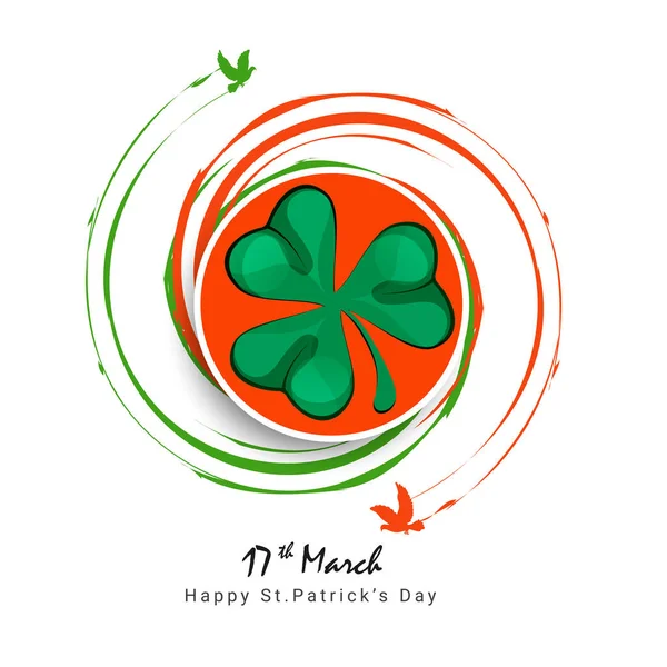 Patrick Day Poster Set Vector Illustration Calligraphic Lettering Happy Patricks — Stock Vector