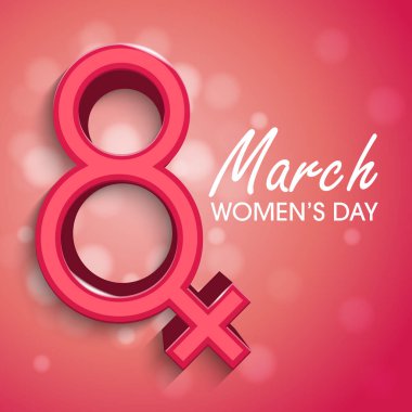 Mutlu Kadın Tasarım Günleri. Uluslararası Kadınlar Günü ikonu. Uluslararası Kadınlar Günü konsepti için minimal tasarım. Vektör illüstrasyonu.