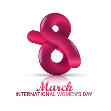 Mutlu Kadın Tasarım Günleri. Uluslararası Kadınlar Günü ikonu. Uluslararası Kadınlar Günü konsepti için minimal tasarım. Vektör illüstrasyonu.