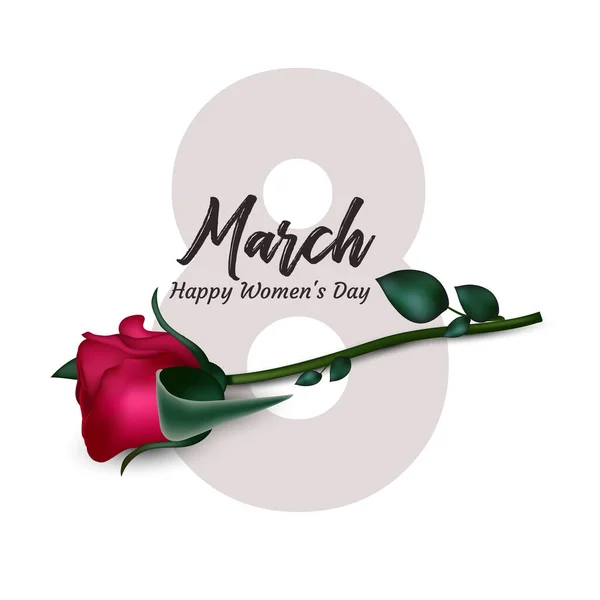 Mars Journée Internationale Femme Numéro Avec Texte Arrière Plan Illustration — Image vectorielle