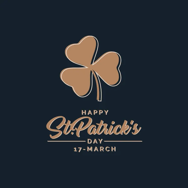 Patrick Day Vector Illustration Design Clover Template Design Banner Patrick — Stock Vector