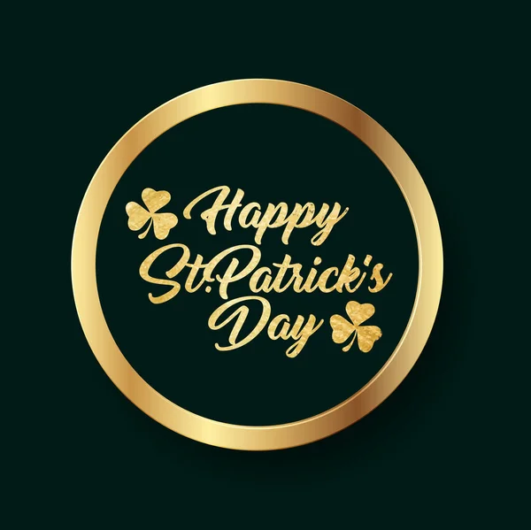 San Patrizio Card Calligraphic Lettering Happy Patricks Day Illustrazione Vettoriale — Vettoriale Stock