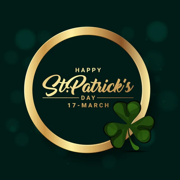 Saint Patrick Day Card Calligraphic Lettering Gelukkige Patricks Day Vector — Stockvector