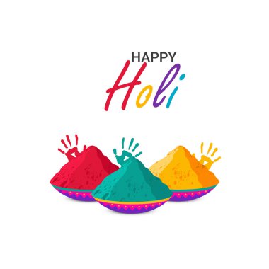 Renklerle dolu Holi bahar festivaliniz kutlu olsun vektör arkaplanını gerçekçi hacimli Holi ile selamlıyorum. 