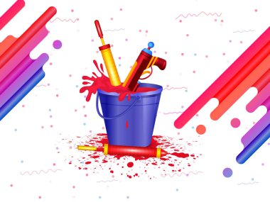 Renkler Festivali için renkli bir tanıtım arkaplanı çizimi. Happy Holi için renkli bir patlama.