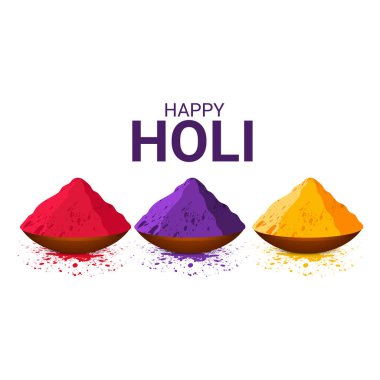 Hindistan 'ın renk festivali için soyut renkli Mutlu Holi arkaplanının tasviri