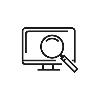 Vector Search Outline Icon Design, outline doodle icon. Search protection, security concept.  sketch illustration for print, web, mobile and infographics on white background.