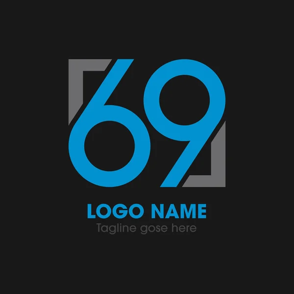 Abstract Number Logo Business Logos Flat Design Logo Template Vector — ストックベクタ