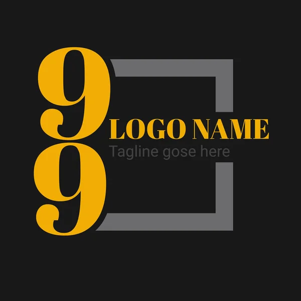 Abstract Number Logo Business Logos Flat Design Logo Template Vector — ストックベクタ