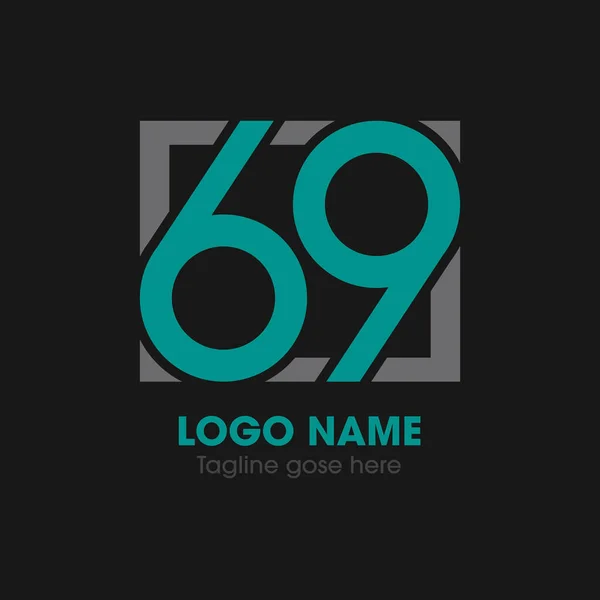 Abstract Number Logo Business Logos Flat Design Logo Template Vector — ストックベクタ