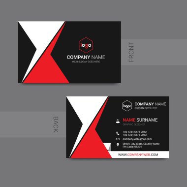 Modern yaratıcı kartvizit ve isim kartı, basit temiz şablon vektör tasarımı