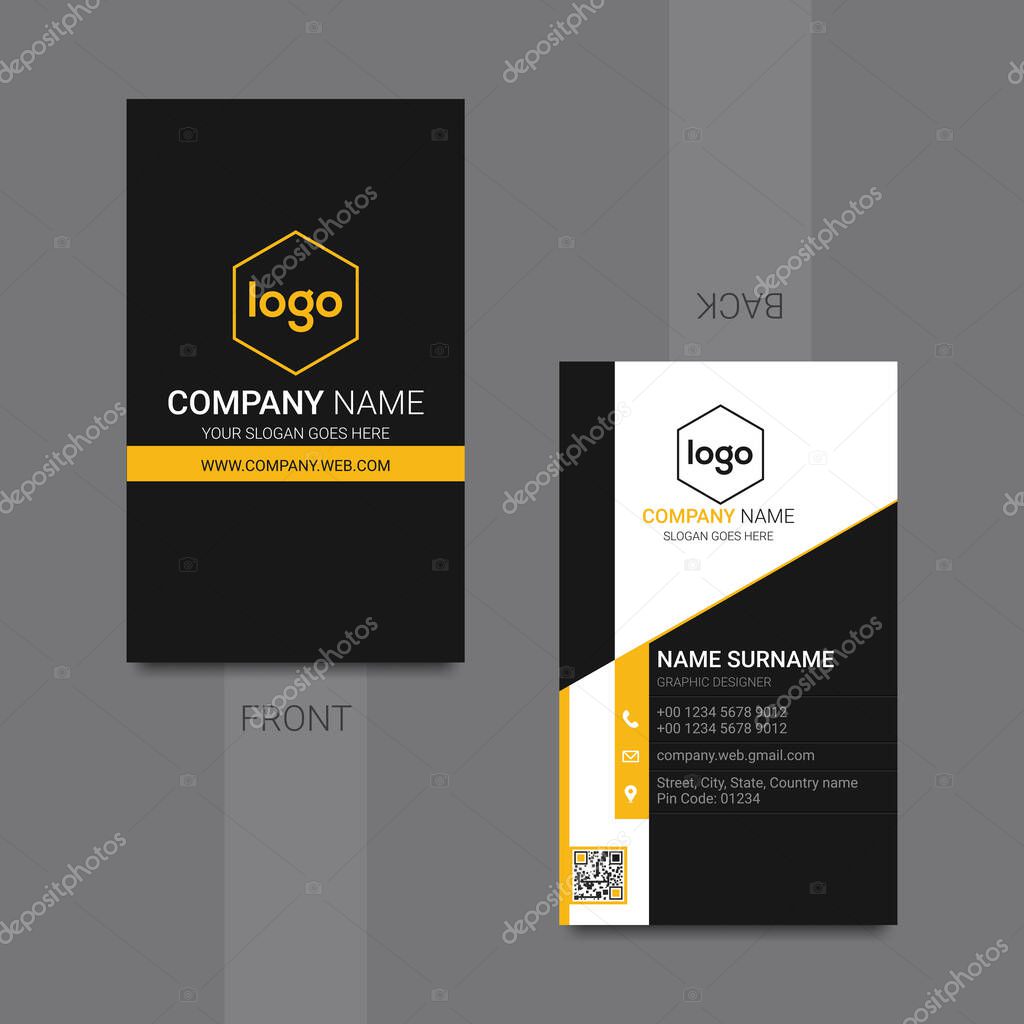 Modern business card modern design vector. Vector illustration.