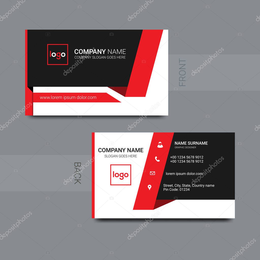 Clean Corporate Business card. Vector illustration