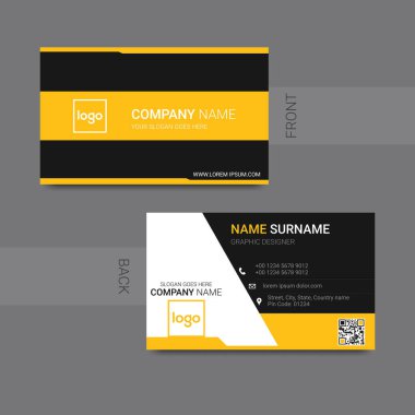 Temiz Şirket Kartı. Vektör illüstrasyonu