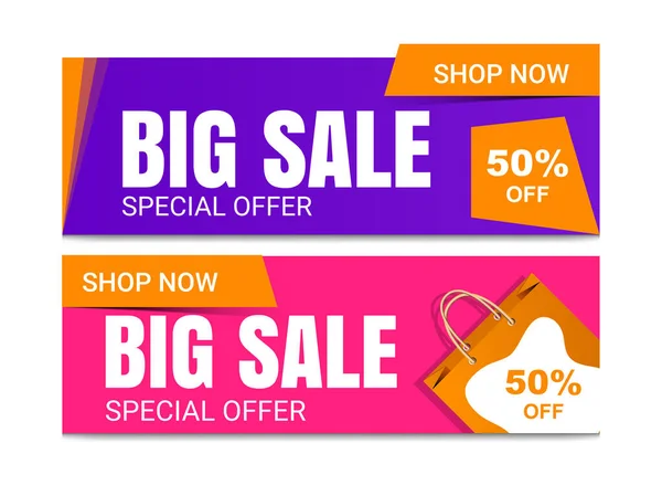 Super Sale Modern Banner Design Template Big Sales Discount Announce —  Vetores de Stock