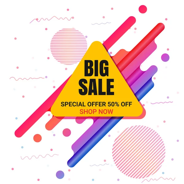 Super Sale Modern Banner Design Template Big Sales Discount Announce —  Vetores de Stock