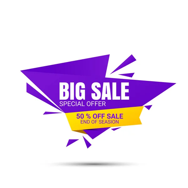 Super Sale End Season Special Offer Banner Vector Illustration — Vettoriale Stock