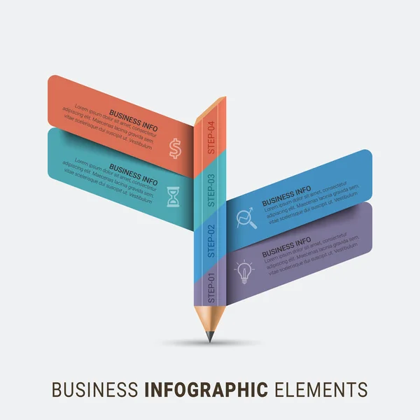 Infografische Elemente Datenvisualisierung Vektor Design Vorlage Vektorillustration Kann Für Workflow — Stockvektor